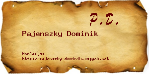 Pajenszky Dominik névjegykártya